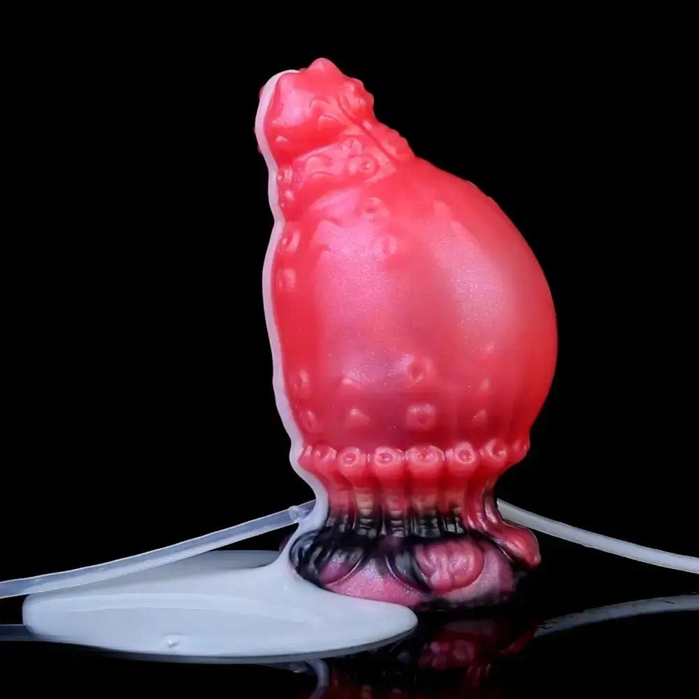 5.83in Fantasy Odd Silicone Soft Inflatable Spraying Water Dildo Anal Plug