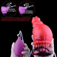5.83in Fantasy Odd Silicone Soft Inflatable Spraying Water Dildo Anal Plug