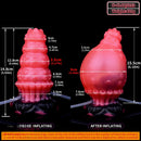 5.83in Fantasy Odd Silicone Soft Inflatable Spraying Water Dildo Anal Plug