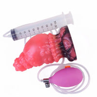 5.83in Fantasy Odd Silicone Soft Inflatable Spraying Water Dildo Anal Plug