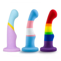 5.83in Unisex Silicone Soft Rainbow Dildo Sex Toy For Gay LGBT