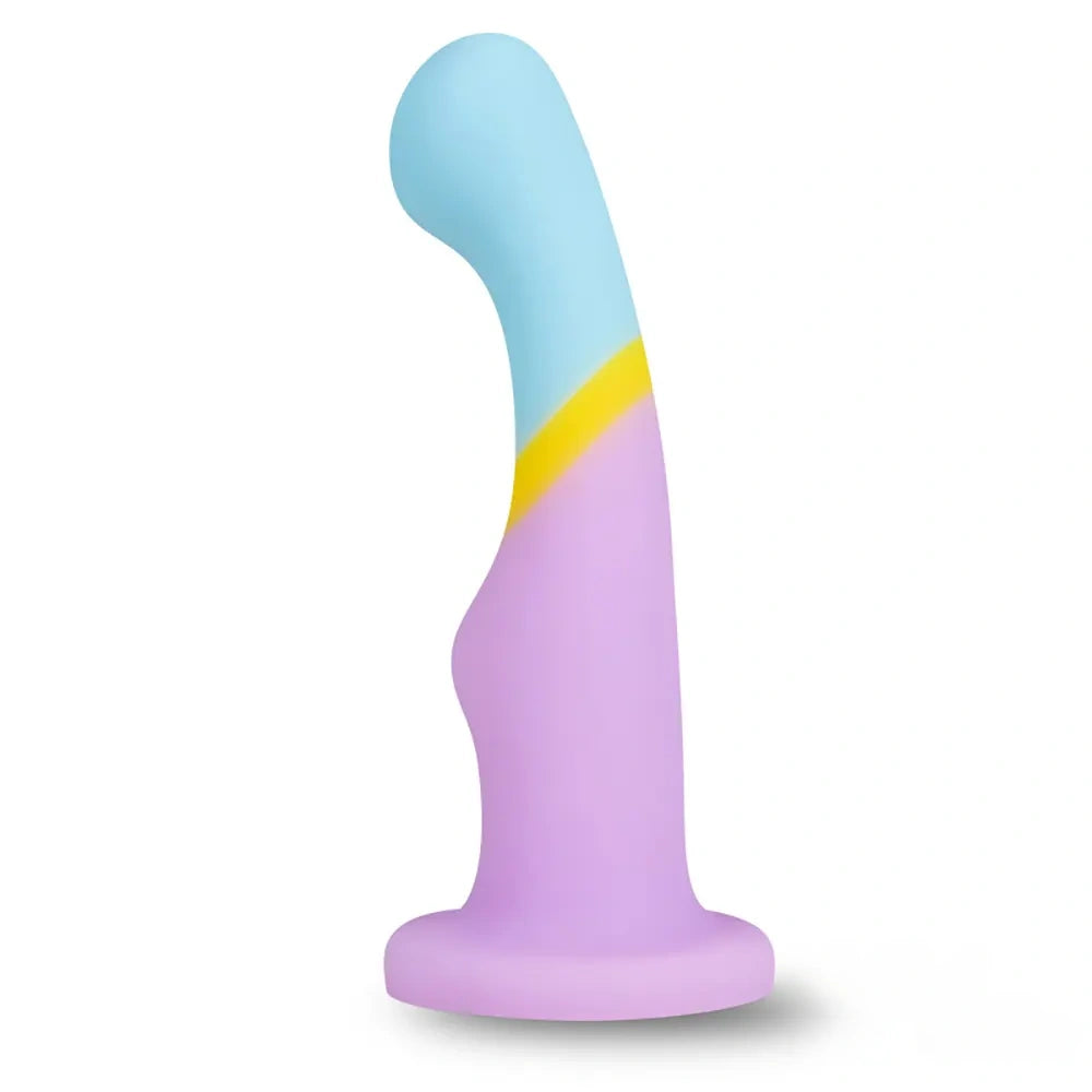 5.83in Unisex Silicone Soft Rainbow Dildo Sex Toy For Gay LGBT