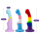 5.83in Unisex Silicone Soft Rainbow Dildo Sex Toy For Gay LGBT