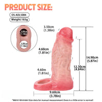 5.87in Liquid Silicone Hollow Cock Sleeve Dildo For Enlargement Thicken