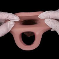 5.87in Liquid Silicone Hollow Cock Sleeve Dildo For Enlargement Thicken