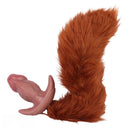 5.87in Small Automatic Vibrating Realistic Dildo Butt Plug Tail Mouth Gag