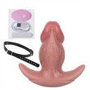5.87in Small Automatic Vibrating Realistic Dildo Butt Plug Tail Mouth Gag
