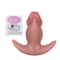 5.87in Small Automatic Vibrating Realistic Dildo Butt Plug Tail Mouth Gag