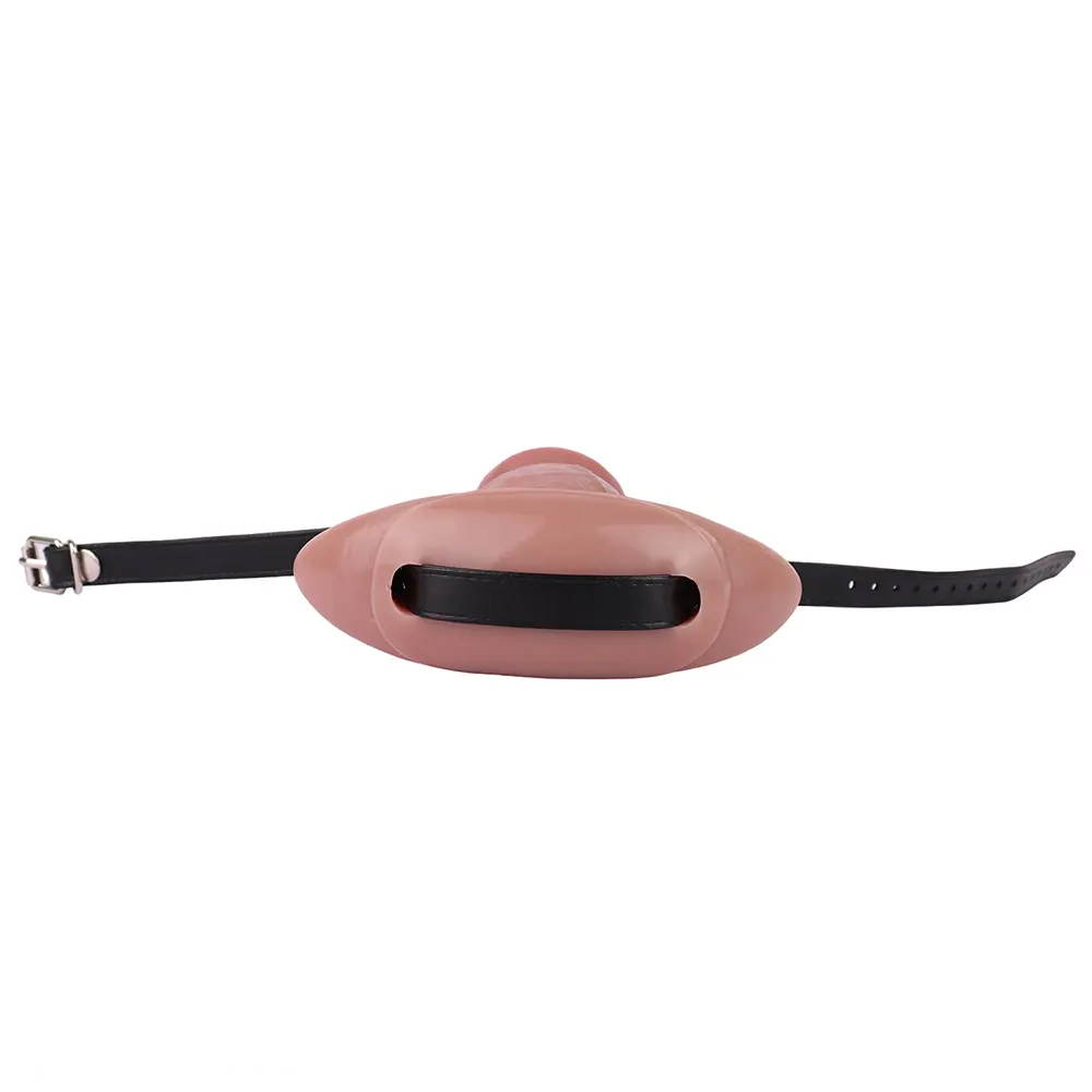 5.87in Small Automatic Vibrating Realistic Dildo Butt Plug Tail Mouth Gag