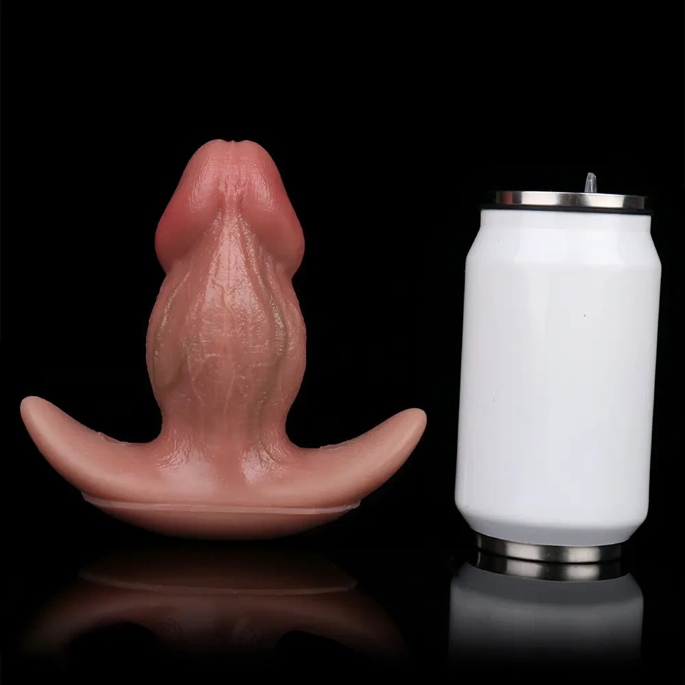 5.87in Small Automatic Vibrating Realistic Dildo Butt Plug Tail Mouth Gag