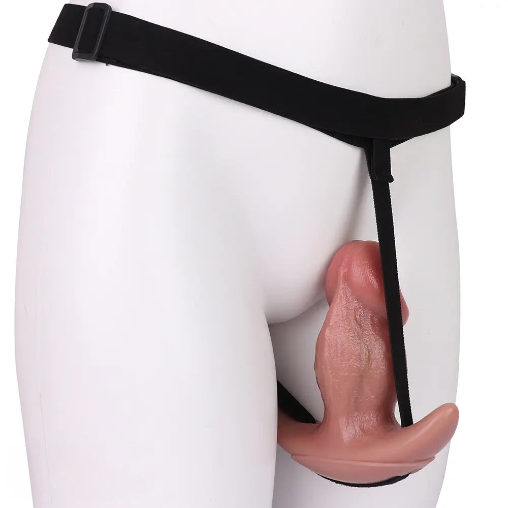5.87in Small Automatic Vibrating Realistic Dildo Butt Plug Tail Mouth Gag