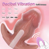 5.87in Small Automatic Vibrating Realistic Dildo Butt Plug Tail Mouth Gag