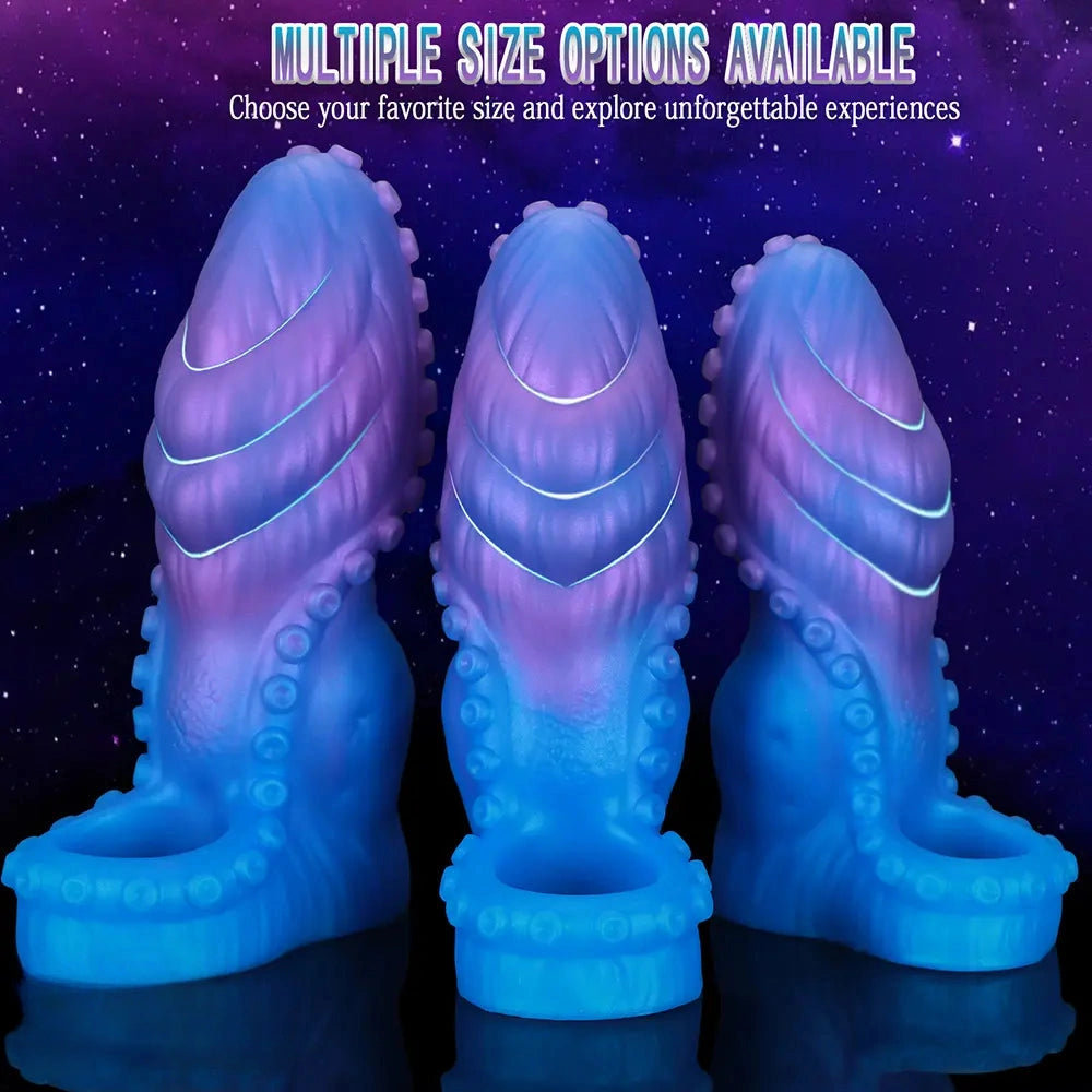 5.89in 6.29in 6.69in Monster Silicone Tentacle Sleeve Dildo For Enlargement