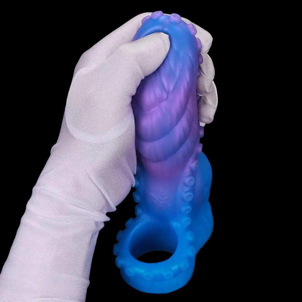 5.89in 6.29in 6.69in Monster Silicone Tentacle Sleeve Dildo For Enlargement