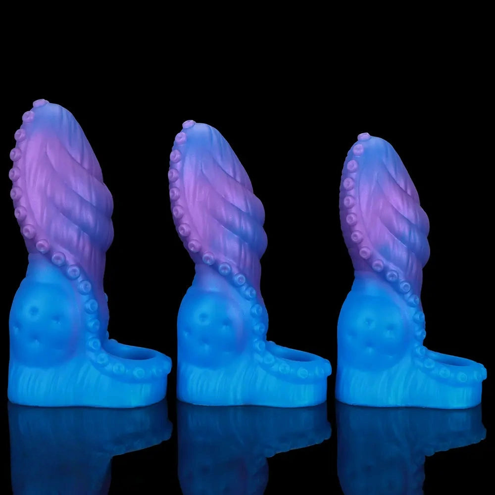 5.89in 6.29in 6.69in Monster Silicone Tentacle Sleeve Dildo For Enlargement