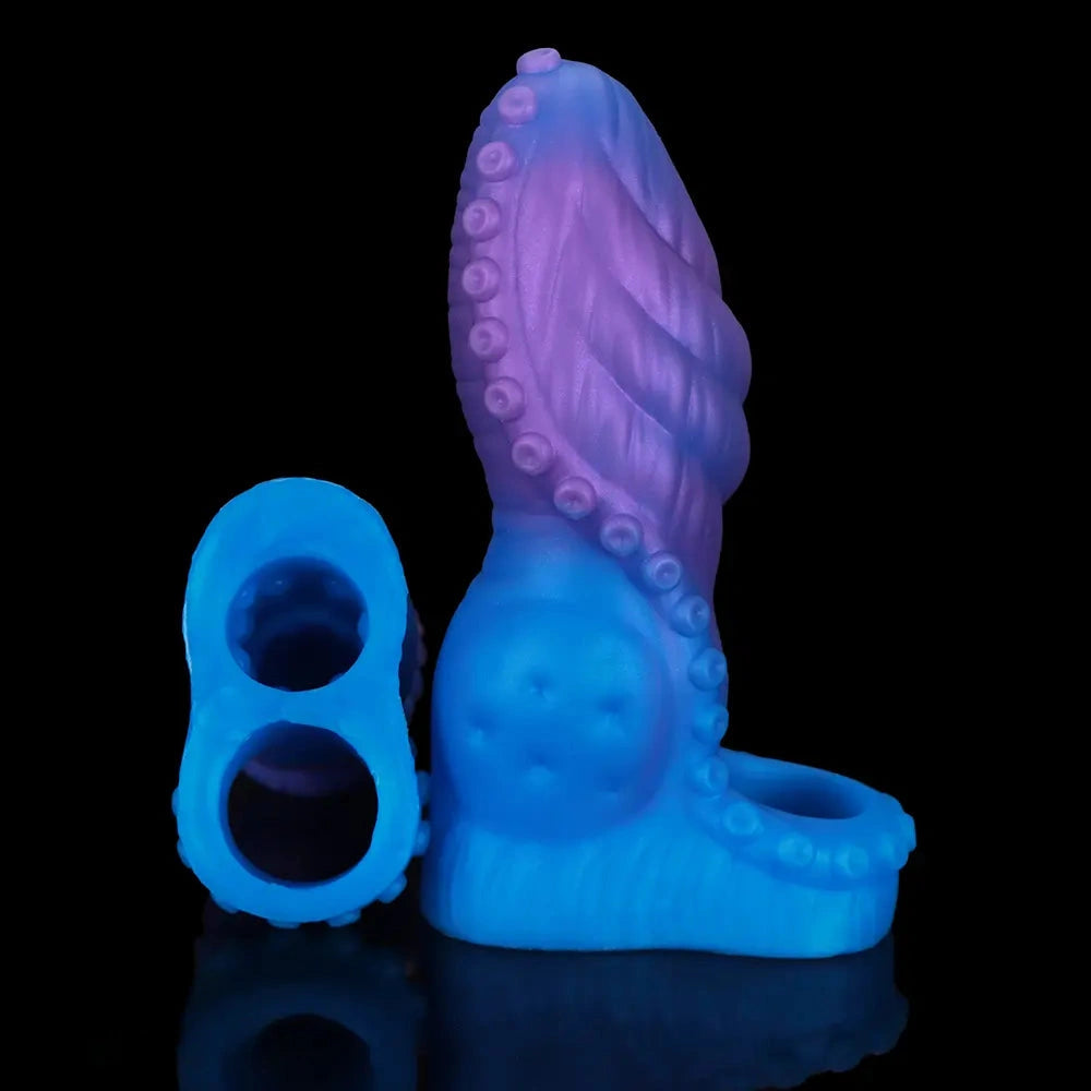 5.89in 6.29in 6.69in Monster Silicone Tentacle Sleeve Dildo For Enlargement
