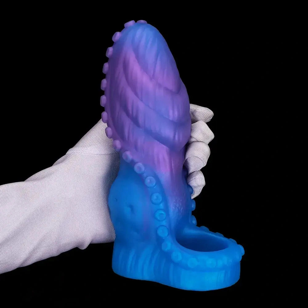 5.89in 6.29in 6.69in Monster Silicone Tentacle Sleeve Dildo For Enlargement