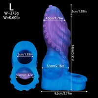 5.89in 6.29in 6.69in Monster Silicone Tentacle Sleeve Dildo For Enlargement
