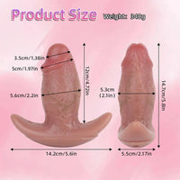 5.8in Hairy Penis 10 Frequency Vibration Role Play Dildo Tail Butt Plug