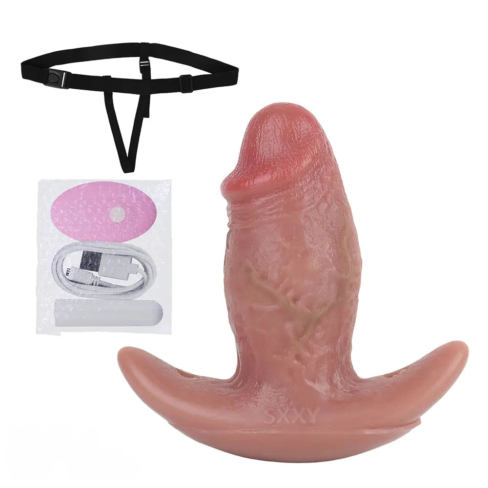 5.8in Hairy Penis 10 Frequency Vibration Role Play Dildo Tail Butt Plug