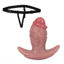 5.8in Vibrating Realistic Feeling Cock Dildo Butt Plug Tail Mouth Gag Toy