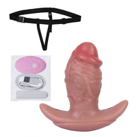 5.8in Vibrating Realistic Feeling Cock Dildo Butt Plug Tail Mouth Gag Toy