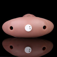 5.8in Vibrating Realistic Feeling Cock Dildo Butt Plug Tail Mouth Gag Toy
