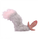 5.8in Vibrating Realistic Feeling Cock Dildo Butt Plug Tail Mouth Gag Toy