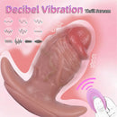 5.8in Vibrating Realistic Feeling Cock Dildo Butt Plug Tail Mouth Gag Toy