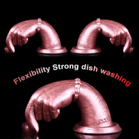 5.91in 6.1in Fantasy Liquid Silicone Soft Fist Hands Dildo For Anal Sex