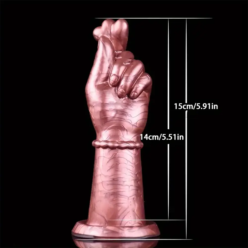5.91in 6.1in Fantasy Liquid Silicone Soft Fist Hands Dildo For Anal Sex