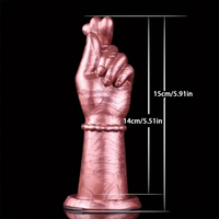 5.91in 6.1in Fantasy Liquid Silicone Soft Fist Hands Dildo For Anal Sex