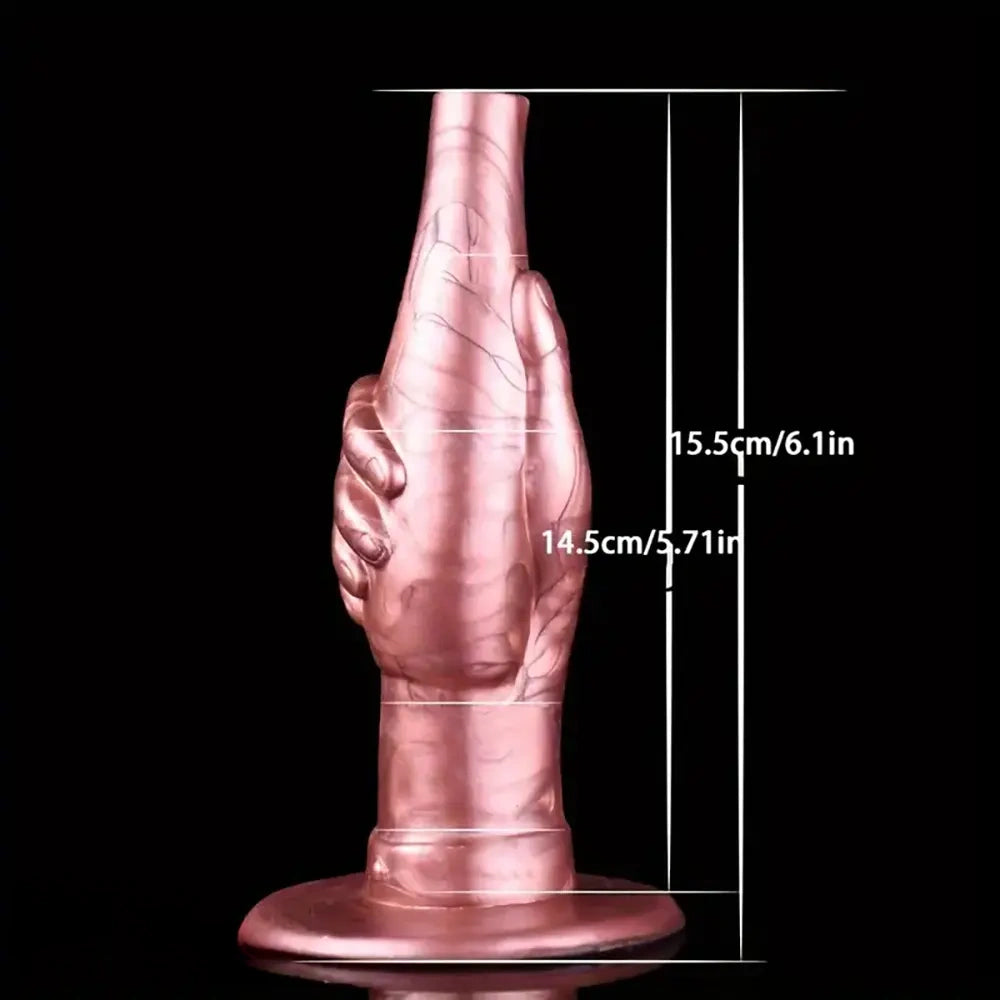 5.91in 6.1in Fantasy Liquid Silicone Soft Fist Hands Dildo For Anal Sex