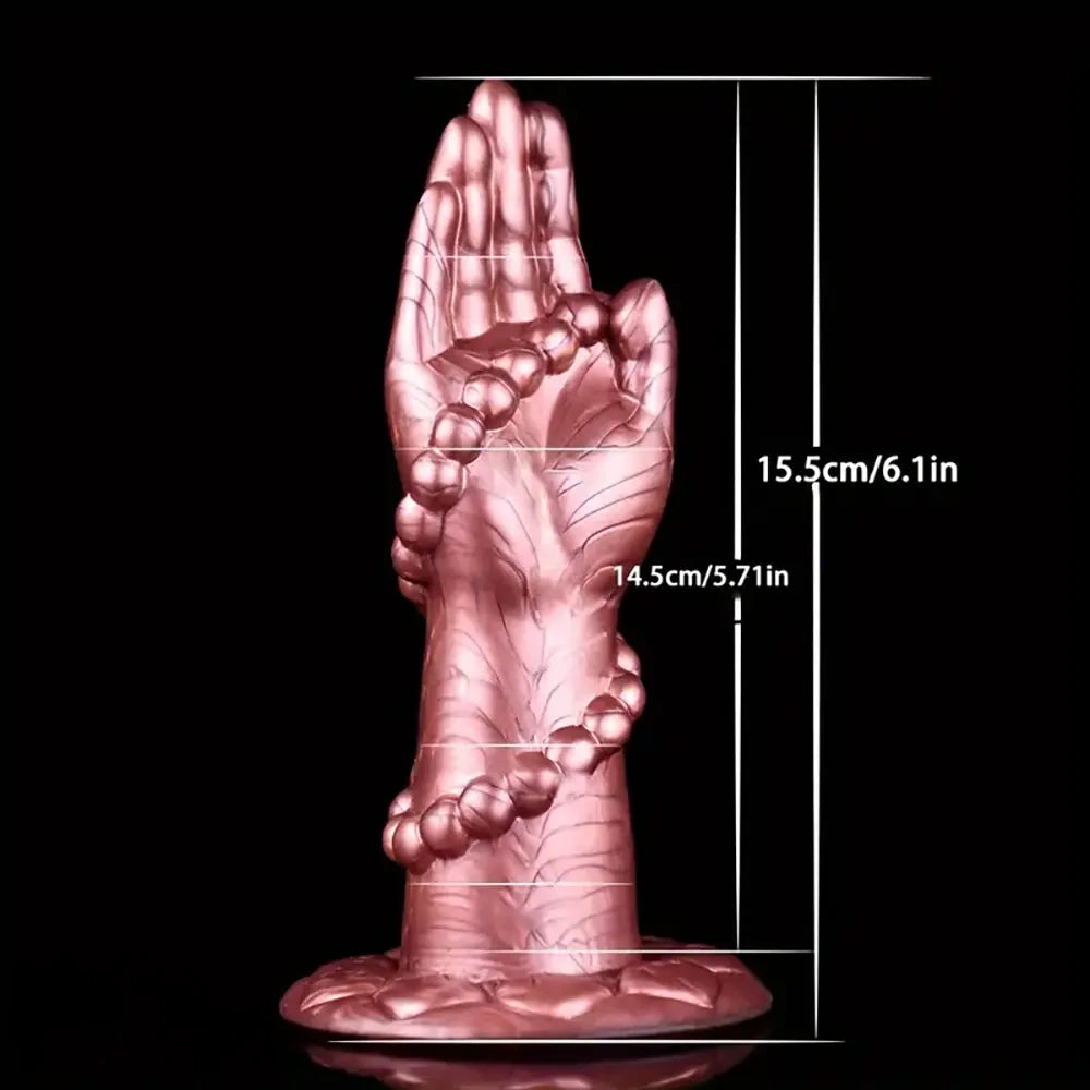 5.91in 6.1in Fantasy Liquid Silicone Soft Fist Hands Dildo For Anal Sex