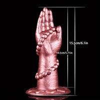 5.91in 6.1in Fantasy Liquid Silicone Soft Fist Hands Dildo For Anal Sex