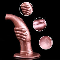 5.91in 6.1in Fantasy Liquid Silicone Soft Fist Hands Dildo For Anal Sex