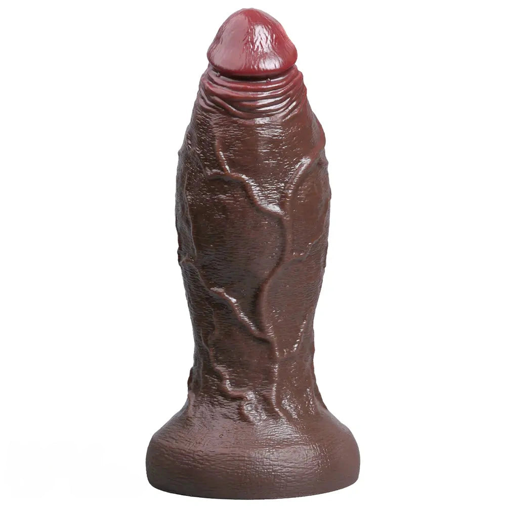 5.91in 6.3in 7.09in 9.45in 11.81in Big Ebony Thick Silicone Lifelike Dildo