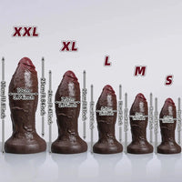 5.91in 6.3in 7.09in 9.45in 11.81in Big Ebony Thick Silicone Lifelike Dildo