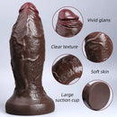 5.91in 6.3in 7.09in 9.45in 11.81in Big Ebony Thick Silicone Lifelike Dildo