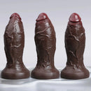 5.91in 6.3in 7.09in 9.45in 11.81in Big Ebony Thick Silicone Lifelike Dildo