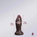 5.91in 6.3in 7.09in 9.45in 11.81in Big Ebony Thick Silicone Lifelike Dildo