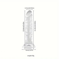 5.91in 6.5in 7.09in 7.68in Clear Dildo For Prostate Intimate Pleasure