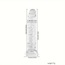 5.91in 6.5in 7.09in 7.68in Clear Dildo For Prostate Intimate Pleasure
