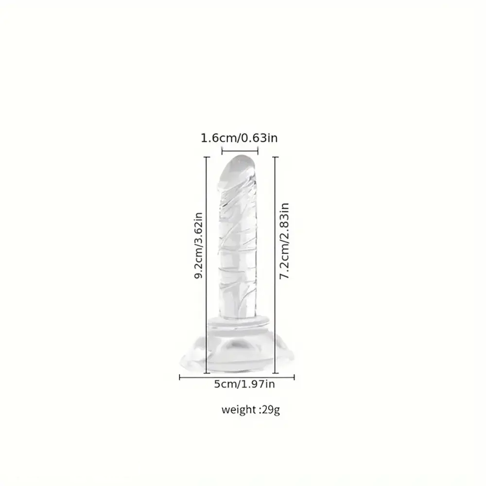 5.91in 6.5in 7.09in 7.68in Clear Dildo For Prostate Intimate Pleasure
