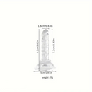 5.91in 6.5in 7.09in 7.68in Clear Dildo For Prostate Intimate Pleasure