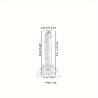 5.91in 6.5in 7.09in 7.68in Clear Dildo For Prostate Intimate Pleasure