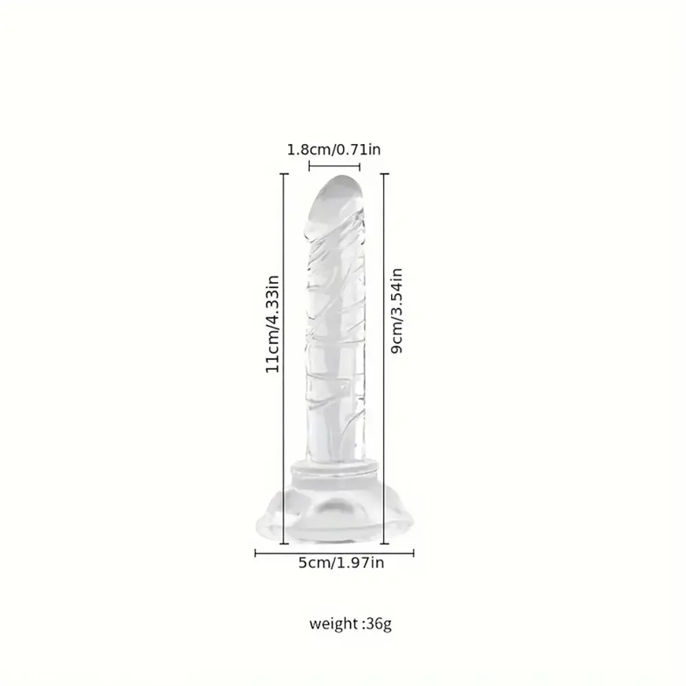 5.91in 6.5in 7.09in 7.68in Clear Dildo For Prostate Intimate Pleasure