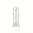 5.91in 6.5in 7.09in 7.68in Clear Dildo For Prostate Intimate Pleasure
