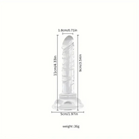 5.91in 6.5in 7.09in 7.68in Clear Dildo For Prostate Intimate Pleasure