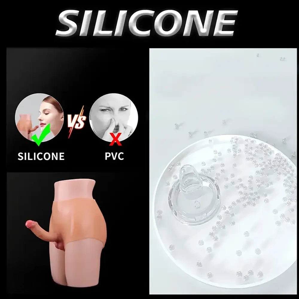 5.91in 6.69in Lesbian Strap On Dildo Soft Hollow Dildo Wearable Panty